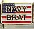 Navy brat on US flag - enamel 9mm Italian charm - Click Image to Close